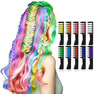 Haarkreide Kastiny für Mädchen – Temporäre Haarfarbe mit 10 Kämmen