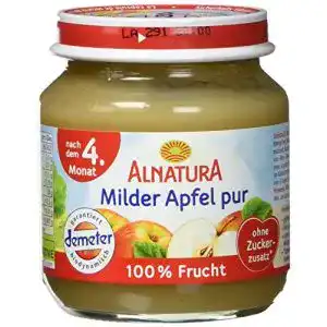 Alnatura Demeter Bio Milder Apfel Pur Babynahrung 6er Pack