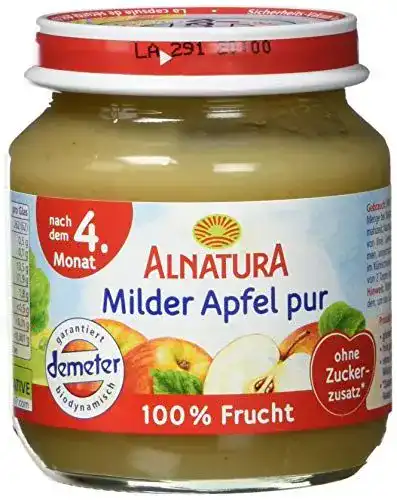 Alnatura Demeter Bio Milder Apfel Pur Babynahrung 6er Pack