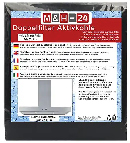 Dunstfilter M&H-24 für Dunstabzugshauben – Aktivkohle und Fettfilter