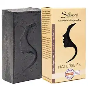 Aktivkohle-Seife Skineco Naturseife mit Ziegenmilch
