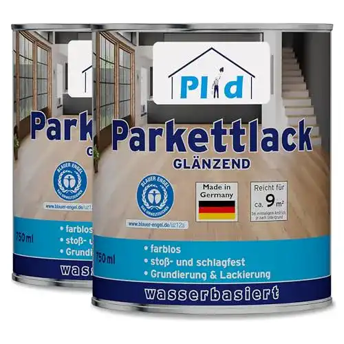 Parkettlack Plid Klarlack für Parkett, glänzend, 1,5 Liter