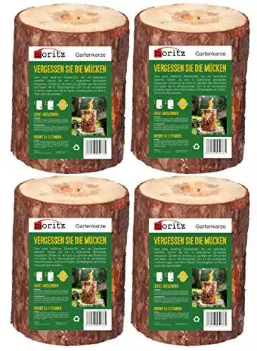 Schwedenfeuer Moritz 4X mit Citronella Geruch und Anzünddocht
