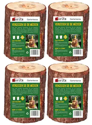 Schwedenfeuer Moritz 4X mit Citronella Geruch und Anzünddocht
