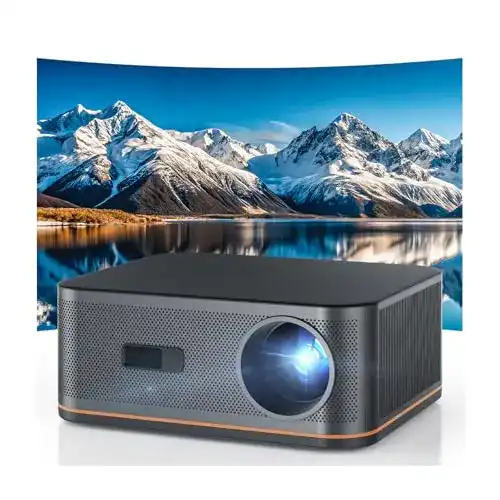 WLAN Beamer Happrun Tageslicht Beamer 4K mit 1500 ANSI Lumen
