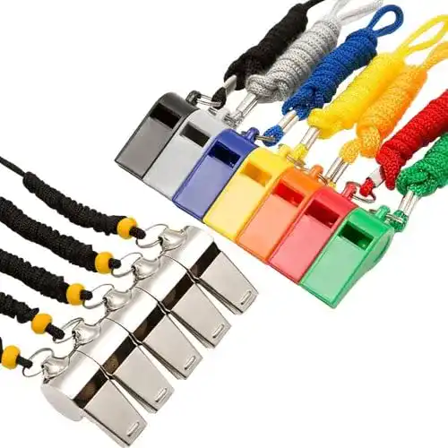 Trillerpfeife Hipat 12er-Pack Sportpfeifen mit Lanyard für Veranstaltungen
