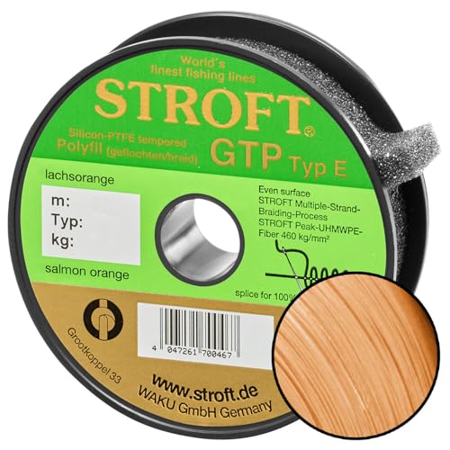 Stroft GTP Typ E geflochtene Schnur in lachsorange, 200m