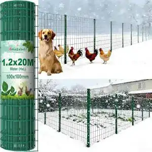 Gartenzaun Amagabeli 1,2m x 20m aus PVC-beschichtetem Stahl