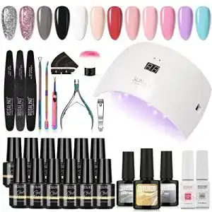 Shellac Starter Set von Rosalind mit UV Lampe und 12 Gel Nagellackfarben