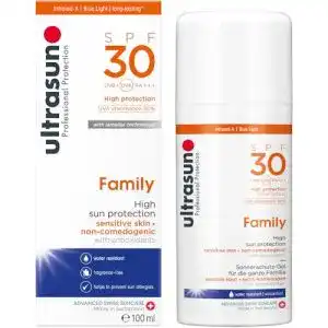 Ultrasun Family Sonnencreme SPF30, 100 ml für empfindliche Haut