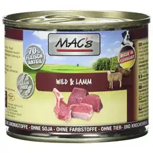 Mac’s Hundefutter Wild & Lamm, 6er Pack (6 x 200 g)