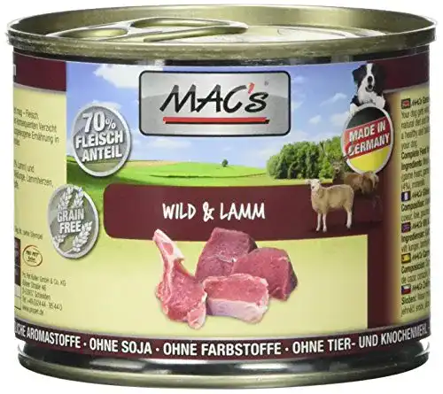 Mac’s Hundefutter Wild & Lamm, 6er Pack (6 x 200 g)