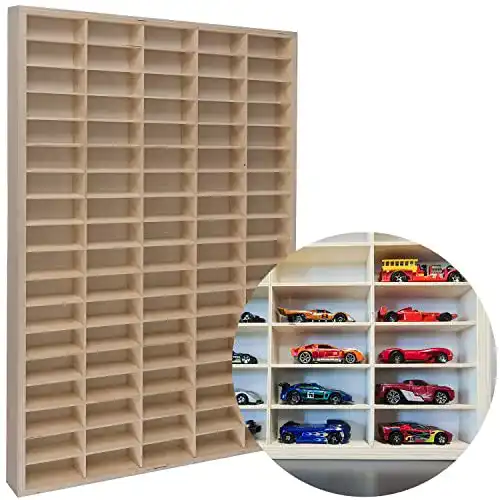 Setzkasten Kruzzel Autogarage Regal aus Holz für Spielzeugautos