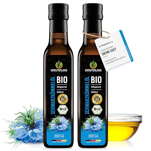 Bio Schwarzkümmelöl von Kräuterland – 2x250ml