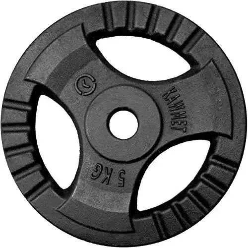 Hantelscheiben KAWMET aus Gusseisen mit Tri-Grip-Design