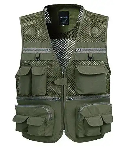 Anglerweste KEFITEVD Herren Outdoor Weste für Angeln und Outdoor-Aktivitäten
