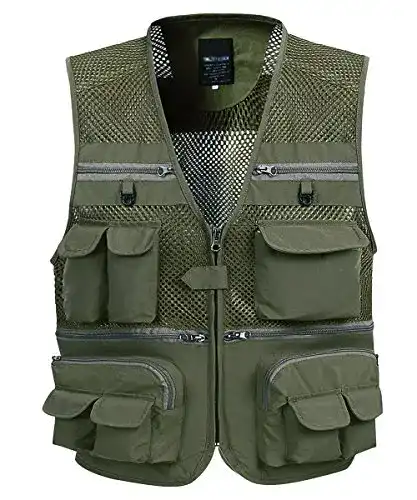 Anglerweste KEFITEVD Herren Outdoor Weste für Angeln und Outdoor-Aktivitäten
