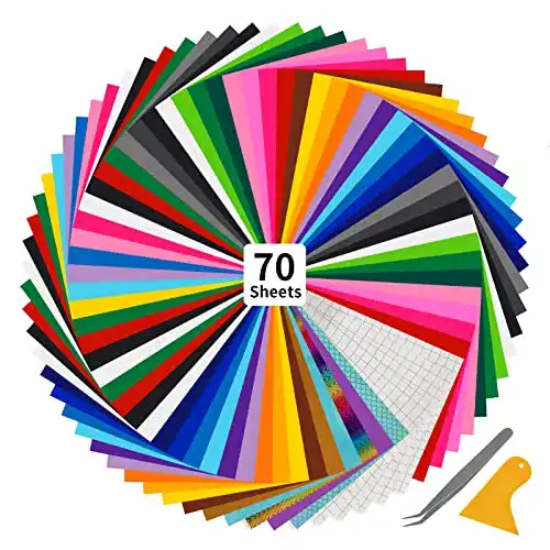 Plotterfolie Withosent Vinyl 70 Stück für Plotter