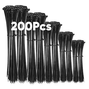 Kabelbinder Highwings 200 Stück Schwarz Set