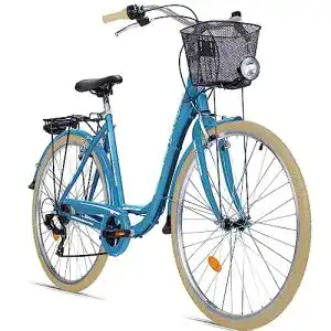 Damenfahrrad Bergsteiger Florenz 28 Zoll mit Korb und Shimano 7-Gangschaltung