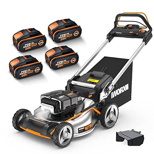 Akku-Rasenmäher mit Radantrieb von Worx WG761E Nitro Profi