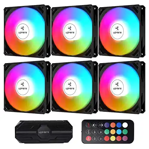 upHere 120mm RGB Lüfter mit Fernbedienung für PC Gehäuse