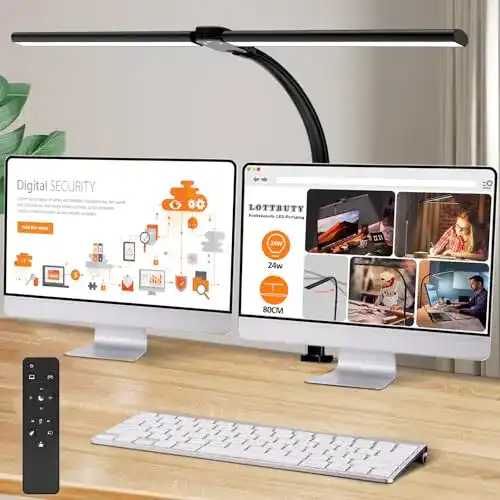 LED Schreibtischlampe Lottbuty mit Doppelkopf-Design