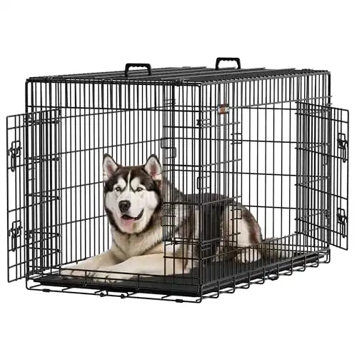 Feandrea Hundezwinger – Klappbarer Hundekäfig mit 2 Türen