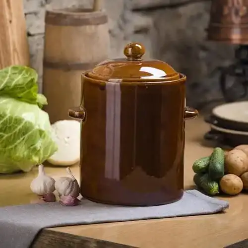 Gärtopf für die Fermentation von Gemüse aus Keramik