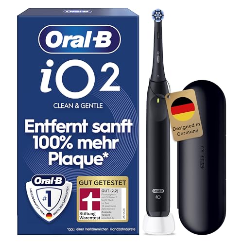 Oral-B iO Series 2 Elektrische Zahnbürste mit 1 Aufsteckbürste und Reise-Etui
