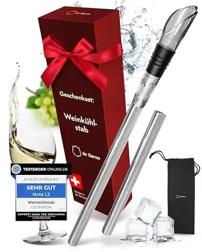 Weinkühlstab De Baron Premium mit Ausgießer und Kühleffekt
