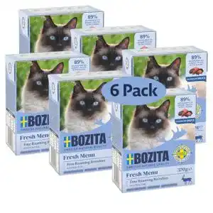 Bozita Katzenfutter Häppchen in Soße mit Rentier – 6er Pack