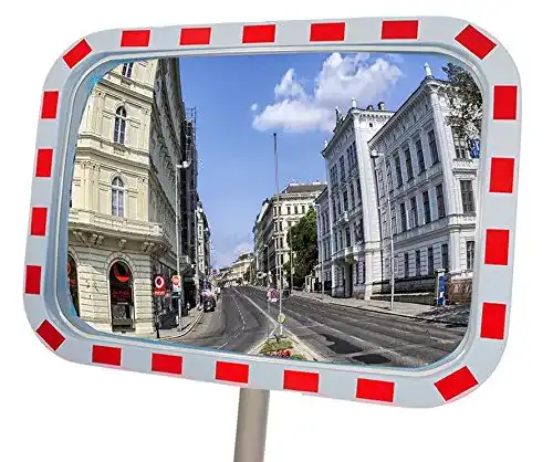 Verkehrsspiegel IX Trade rechteckig 80 x 60 cm für Sicherheit im Straßenverkehr
