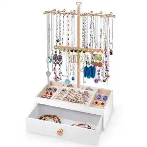 Schmuckständer Teamkio 2-in-1 Schmuckhalter und Organizer mit Schublade
