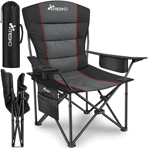 Campingstuhl TRESKO faltbar bis 150 kg für Outdoor-Aktivitäten