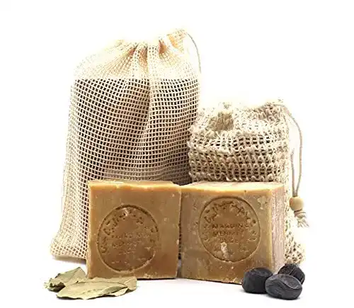 Aleppo Seife Set PAOS Original 2 x 200g mit Sisal Seifensäckchen