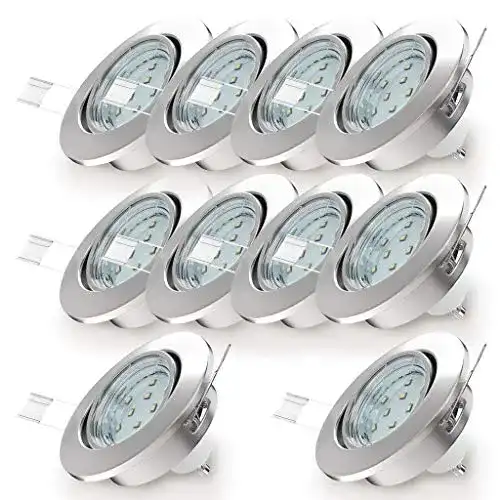 LED Einbaustrahler B.K.Licht 10er Set 230V für verschiedene Wohnbereiche