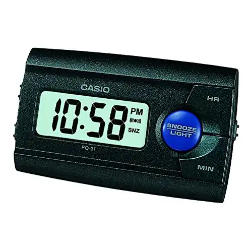 Reisewecker Casio PQ-31-1EF mit LED Licht und Schlummerfunktion