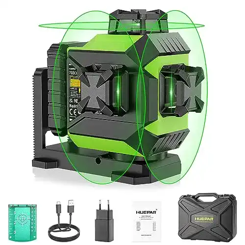 Huepar 360 Kreuzlinienlaser mit 12 Linien und Selbst-Nivellierung