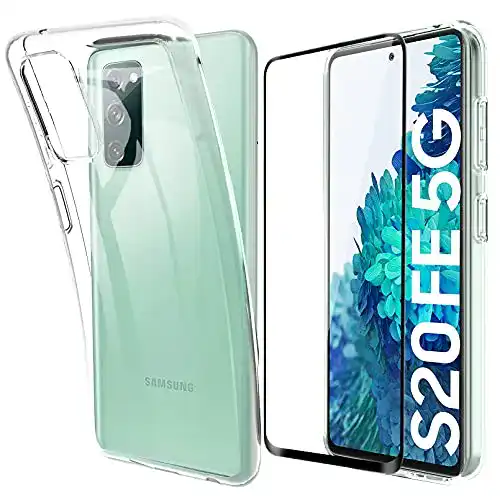 Samsung Galaxy S20 FE Hülle und Glas Schutzfolie von Lifeacc