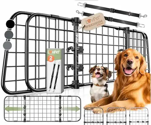 Auto Hundegitter Lovpet für sicheren Transport von Hunden im Auto