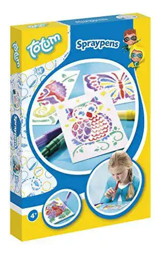 Pustestifte Totum 20665 Kreativ-Set mit Sprühstiften und Schablonen