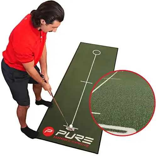 Putting Matte Pure2Improve Golf Puttingmatte 80x237cm in Grün