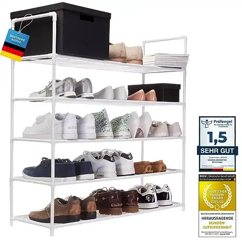 Schuhregal GOODS+GADGETS XXL 91 x 88 x 30 cm für bis zu 25 Paar Schuhe