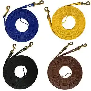 Doppellonge Bio-Leine 16m lang und 16mm breit in Blau