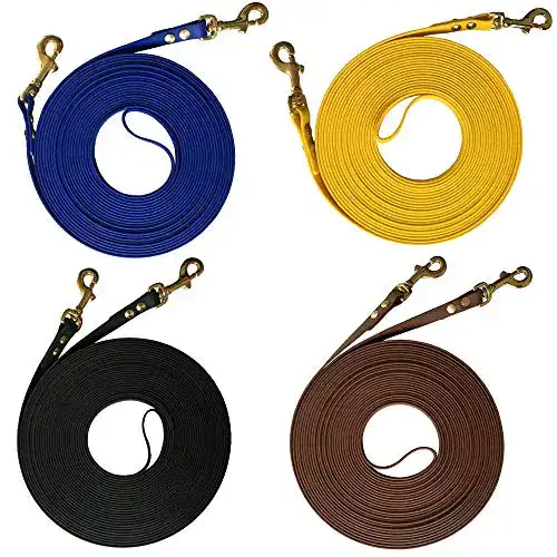 Doppellonge Bio-Leine 16m lang und 16mm breit in Blau