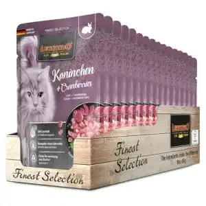 Leonardo Katzenfutter Frischebeutel 16x85g Kaninchen und Cranberries