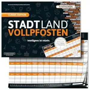 Stadt Land Vollpfosten Denkriesen Classic Edition Familienspiel