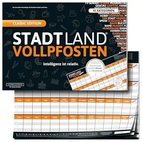 Stadt Land Vollpfosten Denkriesen Classic Edition Familienspiel