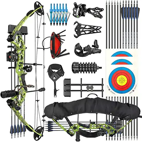 Compoundbogen ZSHJGJR Set für Jagd und Wettkämpfe